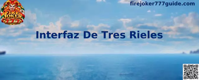 Interfaz de tres rieles de una tragamonedas clásica asociada al tema Fire Joker 777